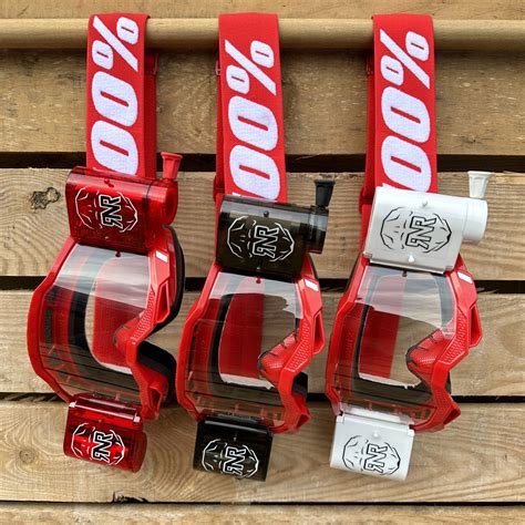 100% Accuri 2 RNR WVS Roll-Off Motocross Goggles - RED