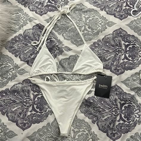 Naked Wardrobe Swim Naked Wardrobe White Bikini Poshmark
