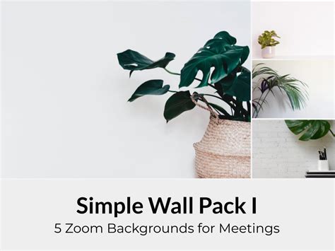 Simple Wall Zoom Background Office Pack I for Virtual Meetings, Digital ...