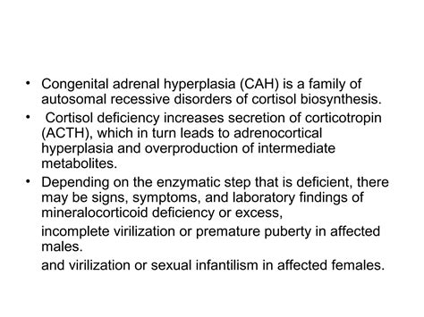 Congenital Adrenal Hyperplasia Ppt