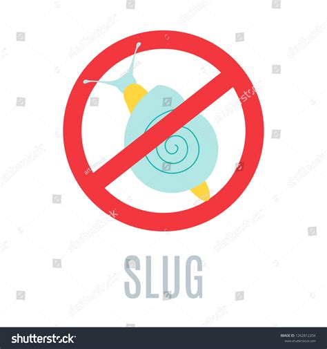 Stop Slug Sign Anti Pest Icon Stock Vector (Royalty Free) 1262812204