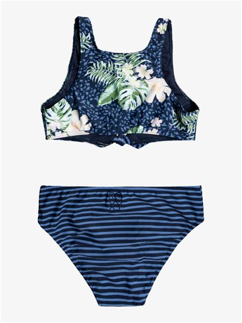 Heaven Wave Crop Top Bikini Set For Girls 8 16 Roxy