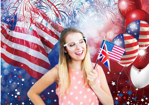 7x5ft Independence Day Photography Backdrop Bokeh Spots Fireworks Us