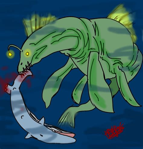 the bloop eats the blue whale by TPCKRULEZ on DeviantArt