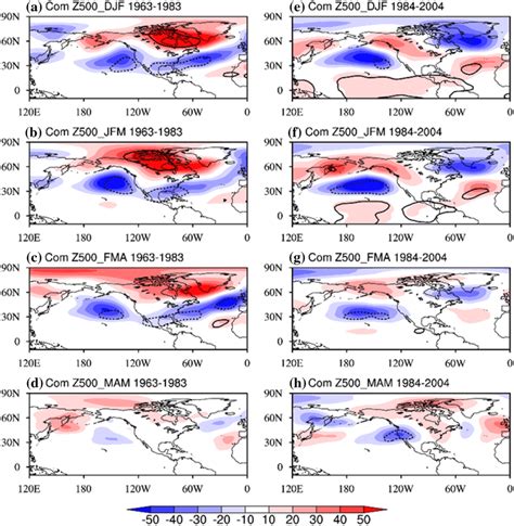 Composite Maps Of Anomalous Hpa Geopotential Height Units M