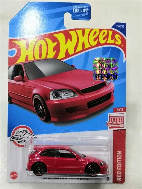 Hot Wheels Honda Civic Type R EK9 Factory Sealed Red Edition Hobbies Toys Toys Games On