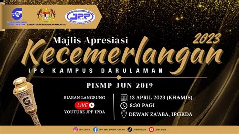 Majlis Apresiasi Kecemerlangan Ipgkda 2023 Youtube