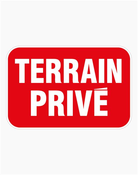 Panneau Terrain privé Signali