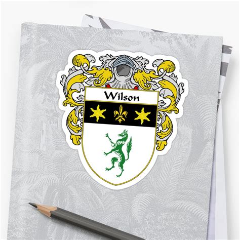 "Wilson Coat of Arms / Wilson Family Crest" Sticker by IrishArms ...