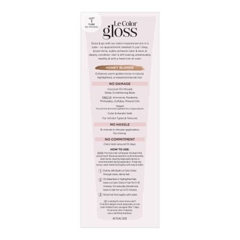 L Oreal Paris Le Color Gloss Honey Blonde Toning Gloss Fl Oz Kroger