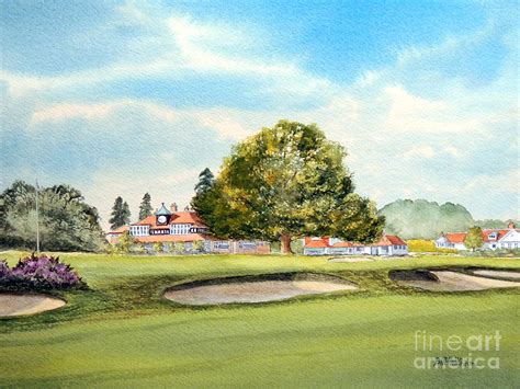 Sunningdale Golf Course 18th Green Painting By Bill Holkham Fine Art