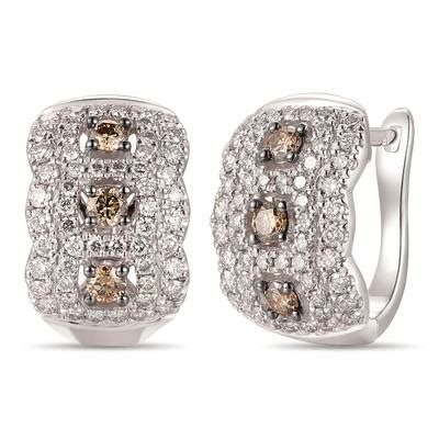 K Vanilla Gold Earrings Chocolate Diamonds Cts Nude Diamonds