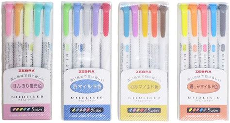 Zebra Mildliner Highlighter Pen Set 20 Pastel Color Set Toptoy