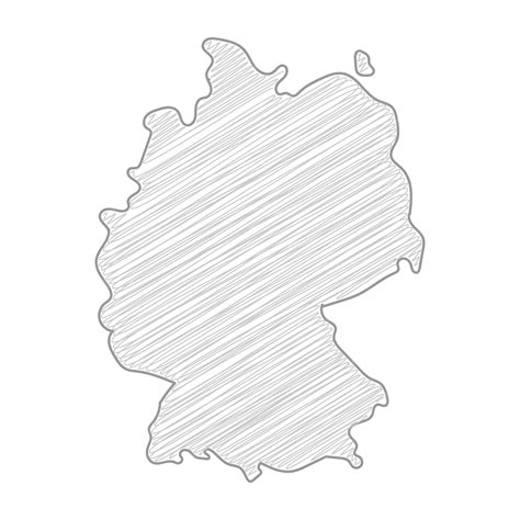 Mapa Niemiec Rysunek Szkic Ołówkiem Premium Wektor