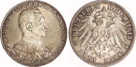 Preussen Mark A Wilhelm Ii Unc Ma Shops