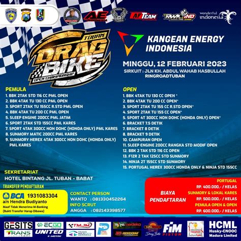 Tuban Drag Bike Open Championship Siap Digelar Akhir Pekan Ini