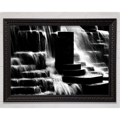 Bright Star Wasserfall B N W Einzelner Bilderrahmen Kunstdrucke