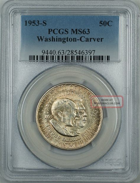 S Washington Carver Commem Silver Half Dollar Coin Pcgs Ms