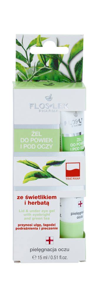 FlosLek Pharma Eye Care gel para o contorno dos olhos chá verde