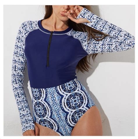 Long Sleeve One Piece Bikini Women S Fashion Swimwear Bikinis Swimsuits On Carousell