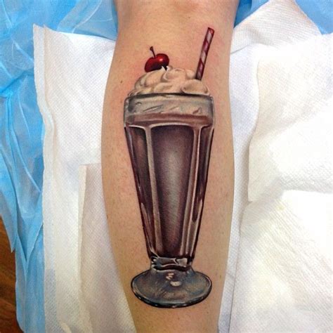 Loving This Whipped Cream Cherry Topped Chocolate Milkshaketattoo By