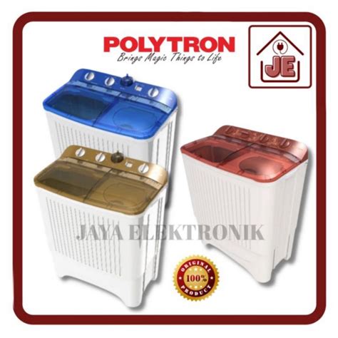 Jual Mesin Cuci Polytron 2 Tabung Hemat Listrik Low Watt 7kg PWM 7072