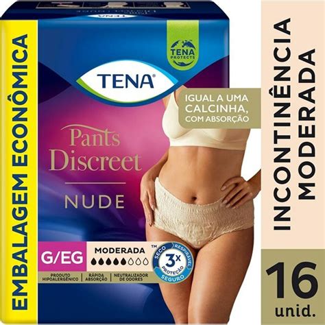 ROUPA ÍNTIMA TENA PANTS DISCREET NUDE G EG UNIDADES Ultrafarma