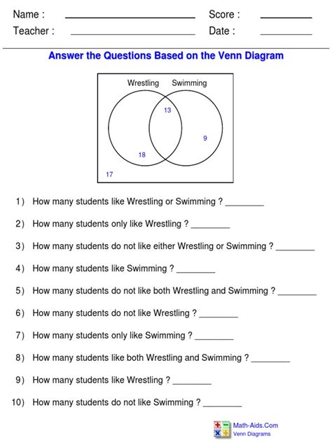 Venn Diagram Questions And Answers