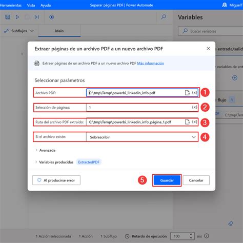 Extraer páginas de PDF con Power Automate Desktop MiguelTroyano