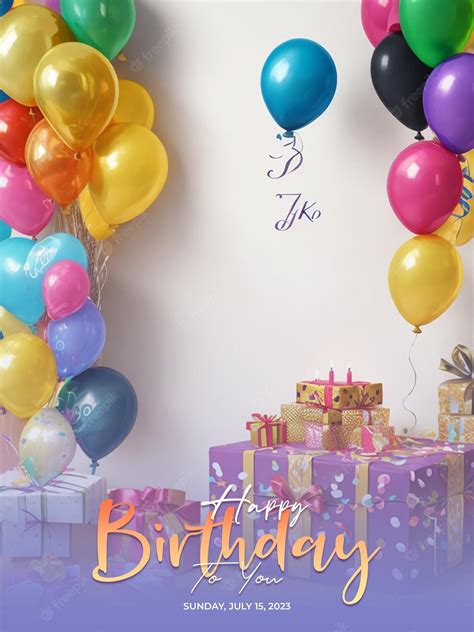 PSD постер с днем рождения на фоне вкусного торта ко дню рождения ...