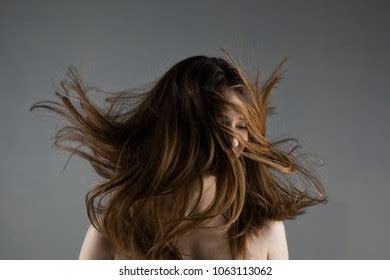 Naked Woman Long Brown Hair On Stock Photo 43587076 Shutterstock