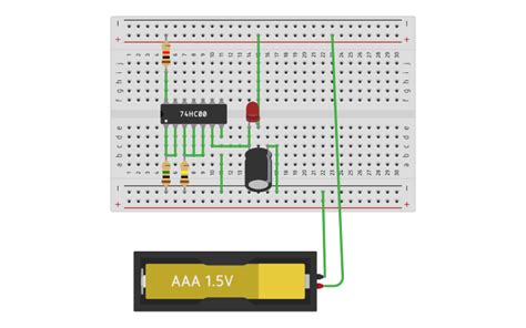 Circuit Design Led Flasher Tinkercad