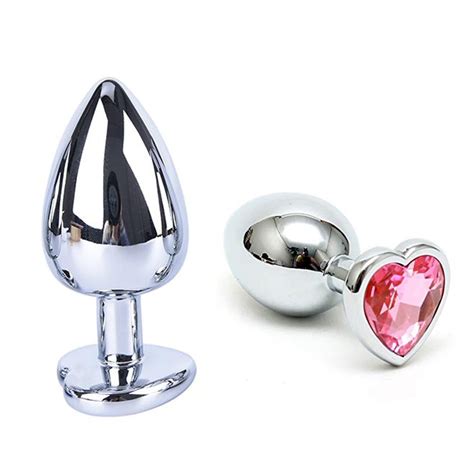 PLUG ANAL METAL JOIA EM FORMATO DE CORAÇÃO TAMANHO PEQUENO Tulipa Sex Shop Loja Sexy Shop