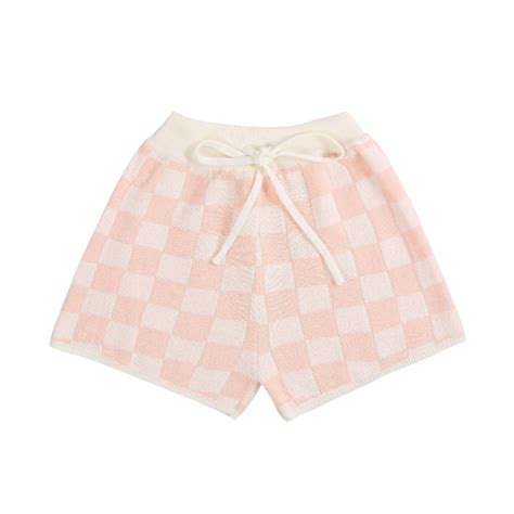 Gingham Lounge Shorts Pink En 2024