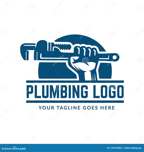 Plumbing Logo Template Easy To Customize Stock Vector Illustration