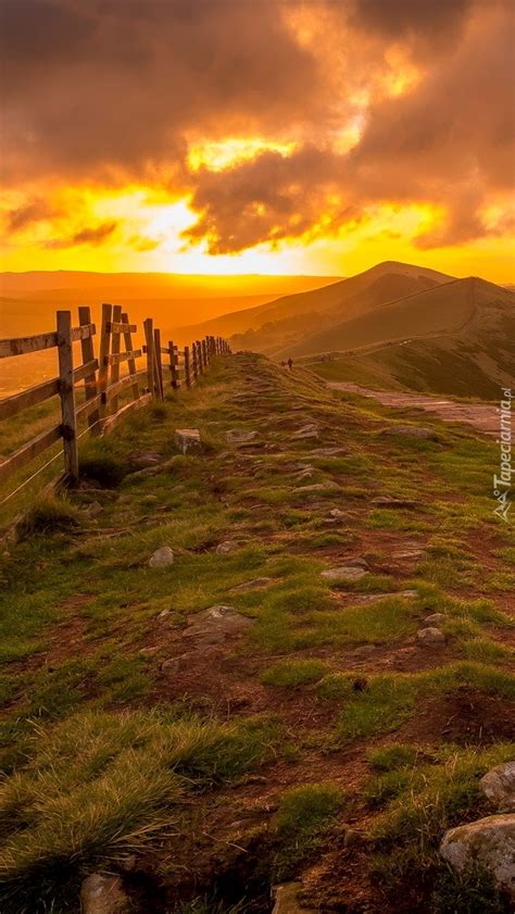 Park Narodowy Peak District O Wschodzie S O Ca Tapeta Na Telefon