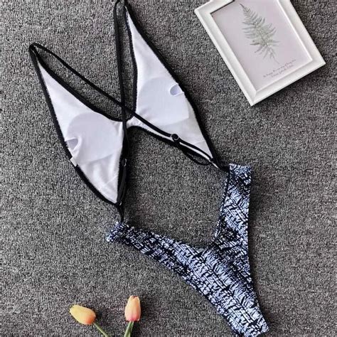 Custom Sexy Women Hollow Out Bandage One Piece Thong Bikini Buy Custom Bikini Bandage Bikini