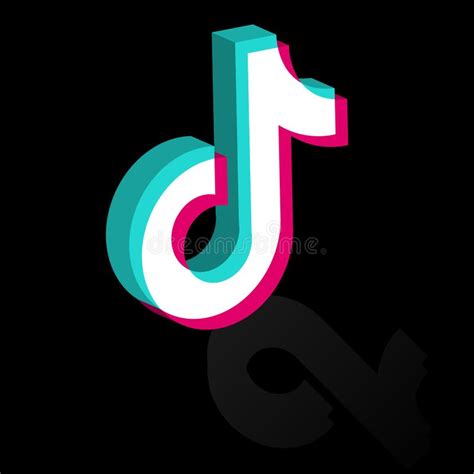 Tik Tok Logo 3D Social Media Social Network Tik Tok Editorial Stock