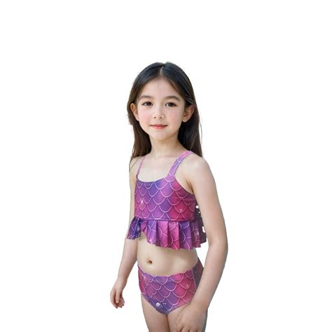 Mkhsqhdg Girls Bathing Suits Size Girls Swimsuit Bathing Suits Bikini Fish Set For Girls
