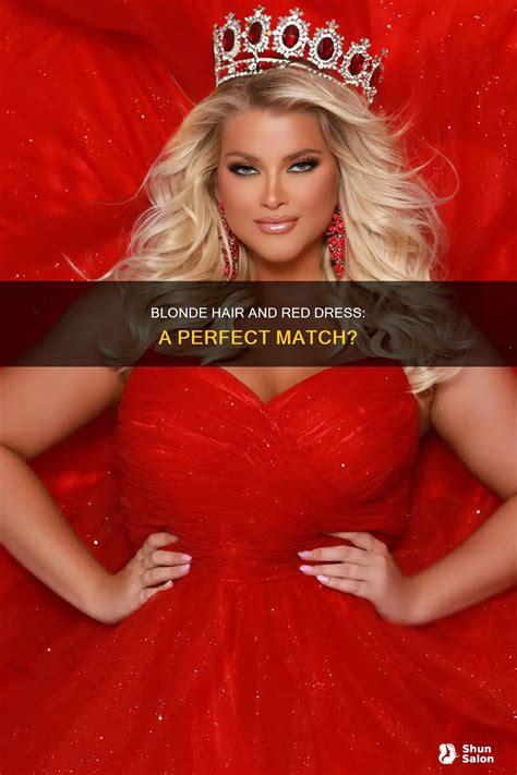 Blonde Hair And Red Dress A Perfect Match ShunSalon