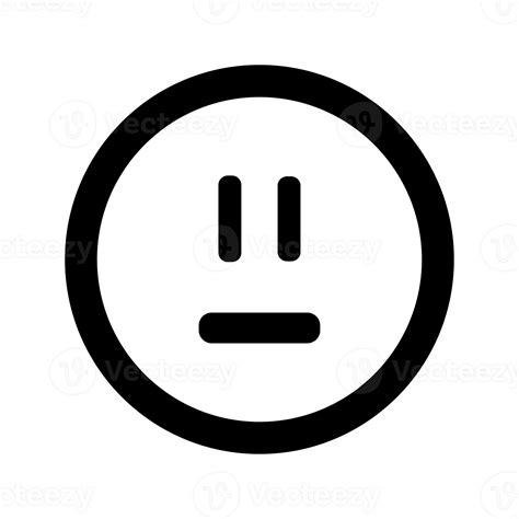 Cartoon Sad Smile Face Emoticon Icon In Flat Style 54474861 Png