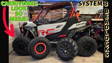 CAN AM MAVERICK SPORT XRC GETS NEW SHOES MAXXIS CARNIVORES ON SYSTEM 3