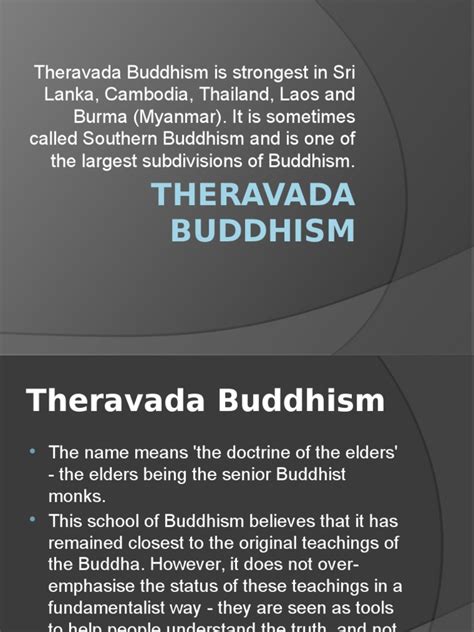 Theravada Buddhism Religious Belief And Doctrine Religious Comparison