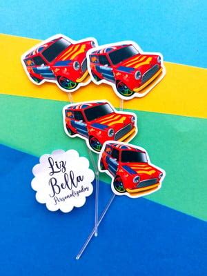 Topper Para Doces Hot Wheels 50 Unidades Elo7