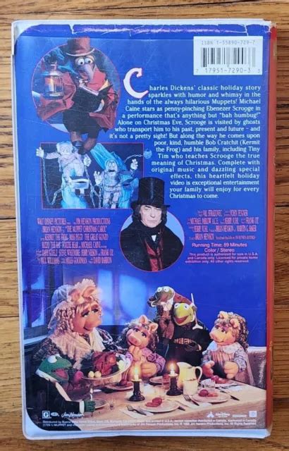 WALT DISNEY THE Muppet Christmas Carol Clamshell VHS Jim Henson Tested