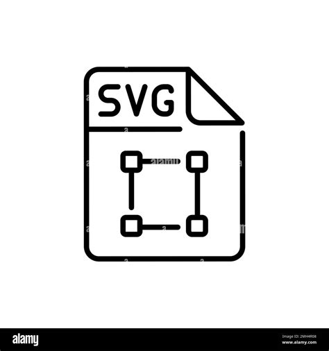 Svg File Color Line Icon Format And Extension Of Documents Stock