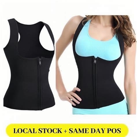 Zipper Sauna Top Slim Body Hot Shaper Slimming Sauna Suit Shapewear Corset Girdle BENGKUNG Ready
