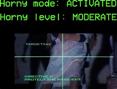 Horny Mode ACTIVATED Horny Level MODERATE TARGETING DIRECTIVE 2 I I PROTECT THE IFunny Brazil