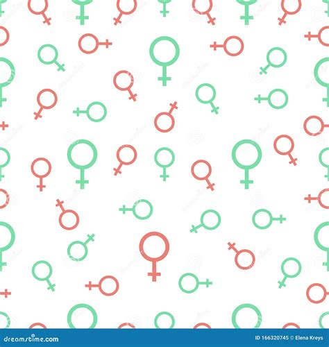 Seamless Pattern Female Gender Symbol Feminism Sex Stock Vector Illustration Of Backdrop