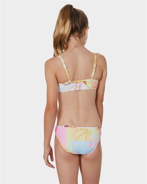 Rip Curl Girls Twin Fin Bikini Teens Pink Surfstitch